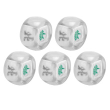 5 Stück Mahjong Windrichtung Würfel Transparent, 4,2 cm Kunststoff Spielwürfel