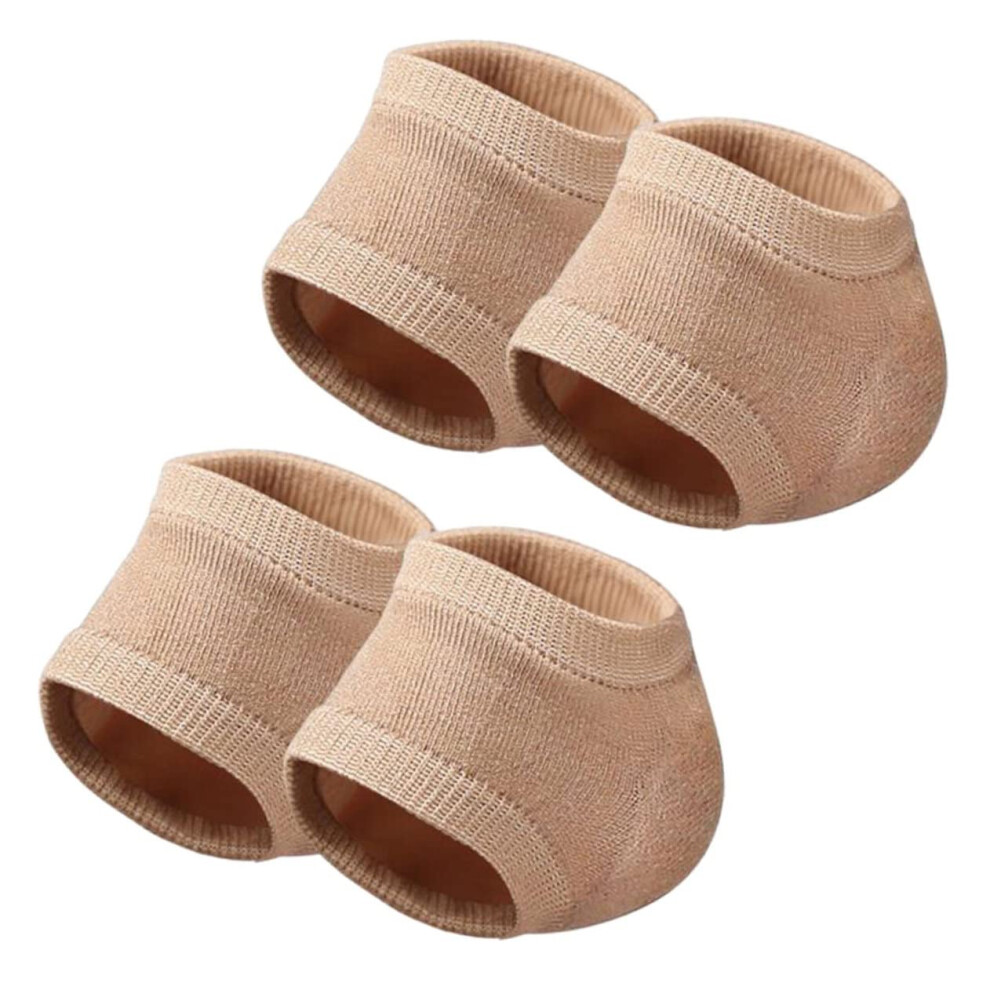 Moisturizing Gel Heel Socks for Cracked Heels with Deep Hydration Toeless Design 2 Pairs