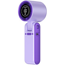 Portable Handheld Fan 100 Speed Cooling with LED Display USB Rechargeable Quiet Desk Fan Purple
