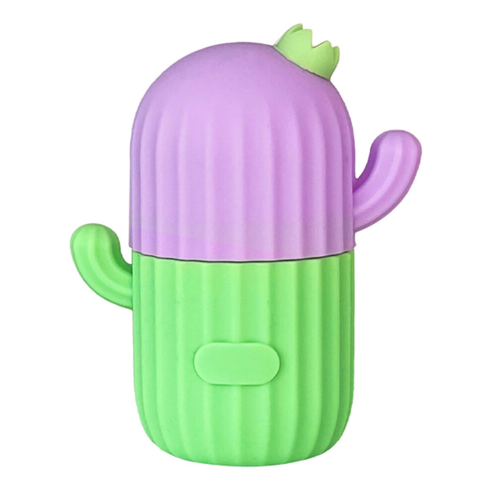 Ice Face Roller Reusable Cactus Shape Facial Cooling Mold for Face Eyes Neck Skincare Relief