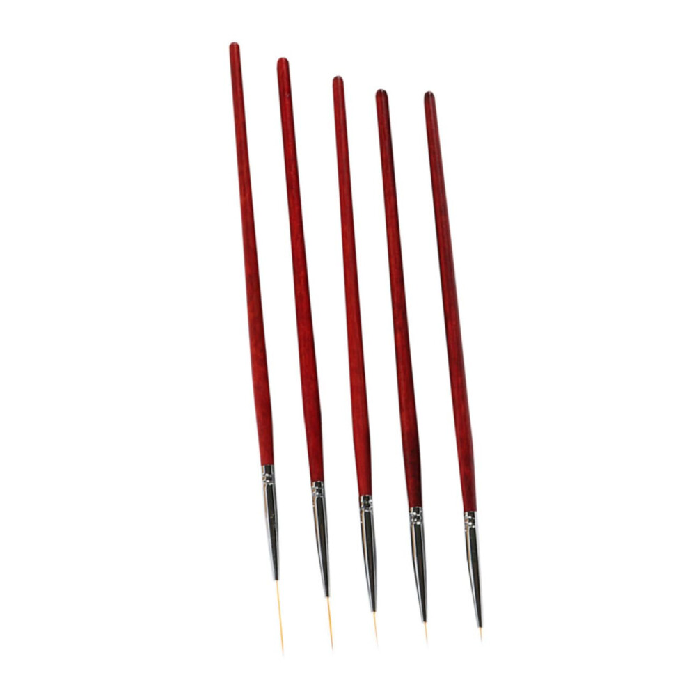 5pcs Nail Art Pen Set with Precision Detailing Tip and Ergonomic Grip for DIY Manicure
