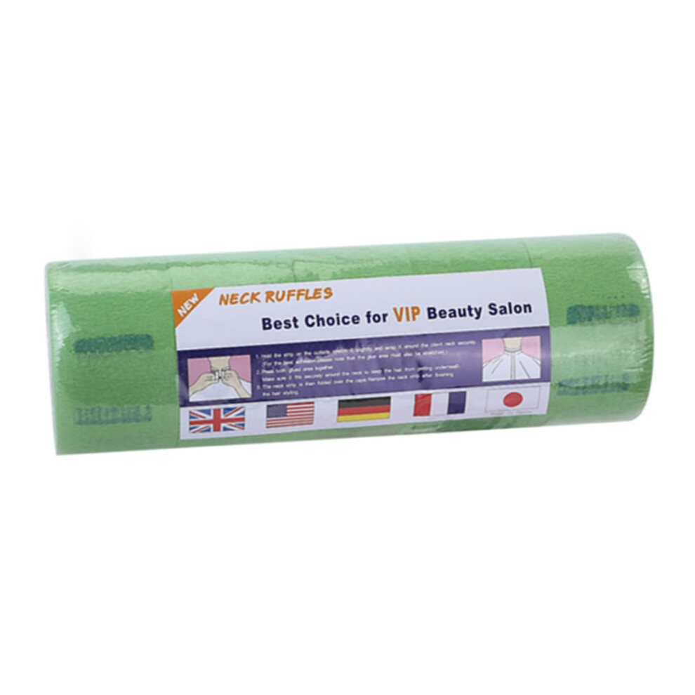 Green Barber Neck Strips 5 Pack Disposable Hygiene Protection Hairdressing Neck Paper Rolls