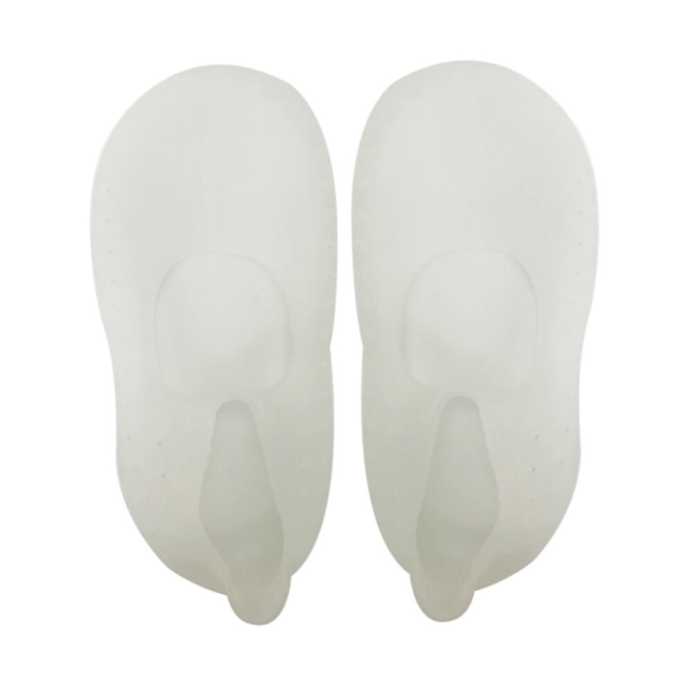 White Silicone Heel Socks Moisturizing Gel For Cracked Heels And Dry Feet Reusable Washable