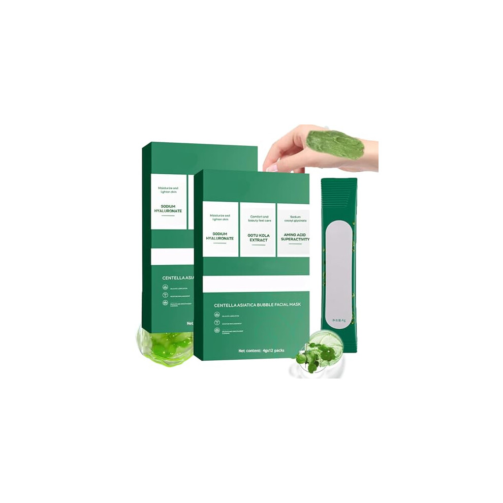 Centella Asiatica Bubble Face Mask 2 Pack, Deep Pore Cleansing Foam Facial Mask with Soothing Formula