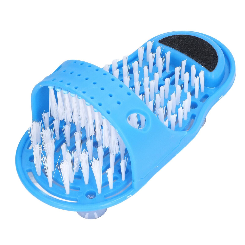 Blue Shower Foot Scrubber With Nonslip Suction Cups For Dead Skin Removal And Gentle Foot Massage Â