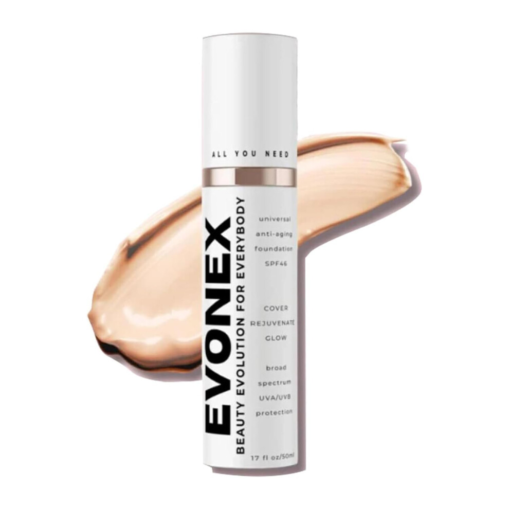 Foundation Makeup with SPF, Hydrating 2 in 1 Coverage, Lightweight Tinted Moisturizer for Mature Skin