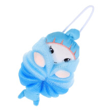 Kids Bath Sponge Cartoon Animal Soft Mesh Loofah with Hanging Rope for Gentle Fun Shower