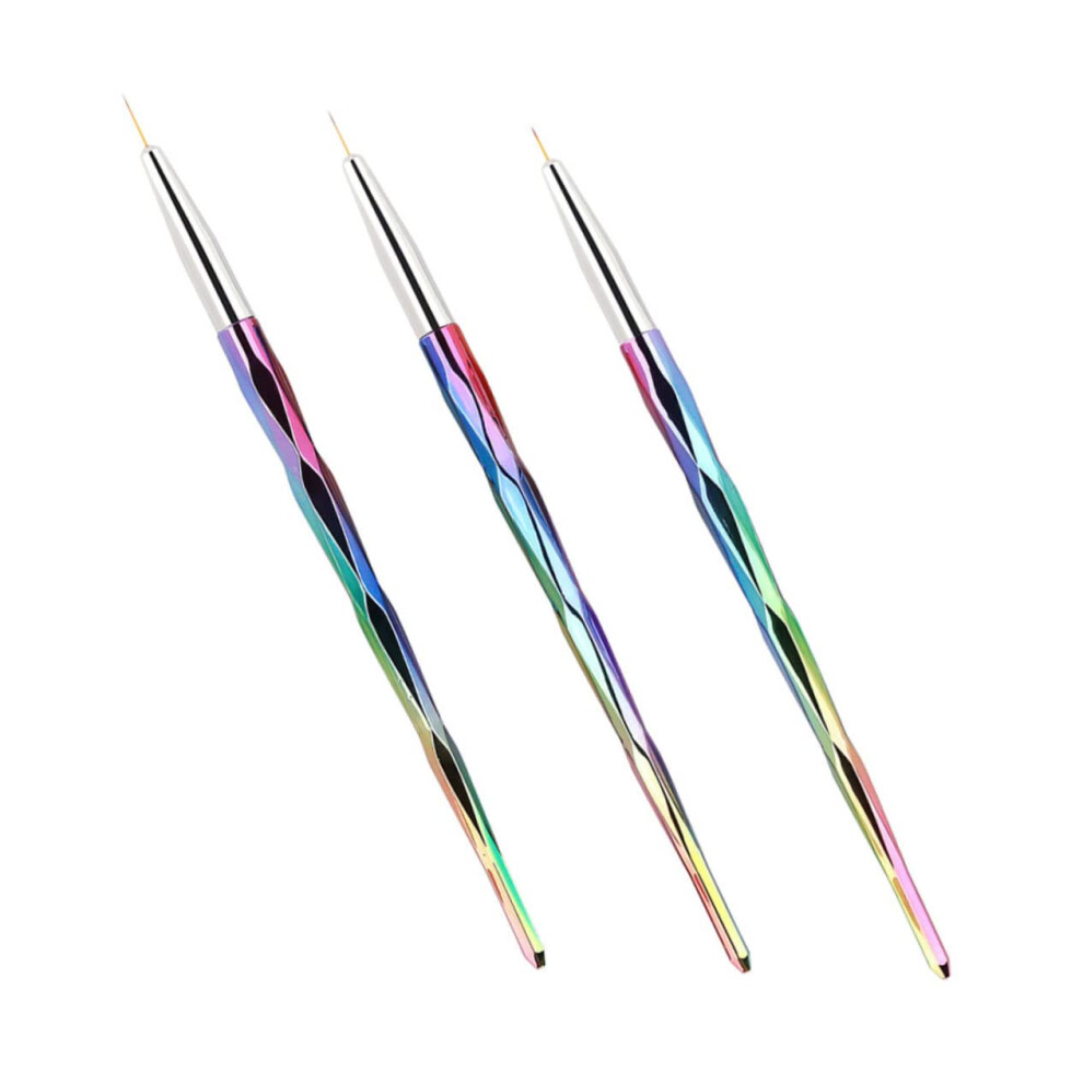 3pcs Nail Art Pen Set for DIY Manicure Drawing with Ergonomic Grip and Precise Control
