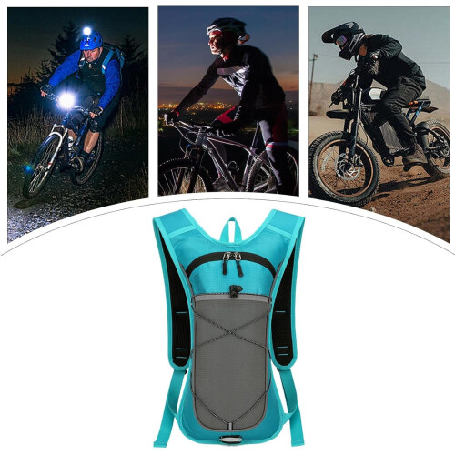 Hydration Backpack Sky Blue – Lightweight Waterproof Pack for Hiking, Cycling, Running, Skiing 2