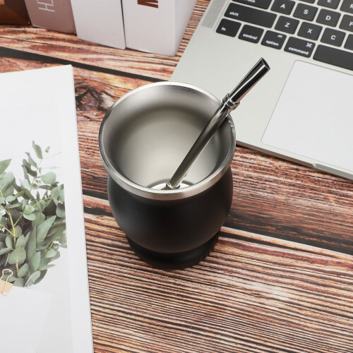 Κομψό σετ Yerba Mate, διπλό τοίχωμα με μόνωση για διατήρηση της θερμοκρασίας για 2