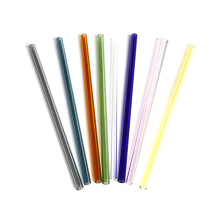 Reusable Glass Straws Set With Cleaning Brush Included, Heat Resistant Borosilicate Glass Drinking Tubes Environmentally Friendly Durable For Hot