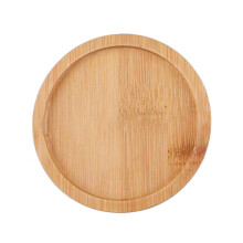Bamboo Plant Saucer For Small Flowerpots Natural Material Home Decor Eco Friendly Drainage Tray With Raised Edge Versatile Serving Storage Bowls For