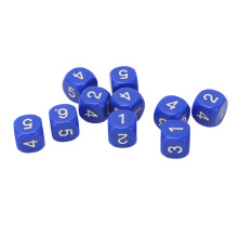 20PCS Blue Plastic 6-Sided Dice Set for Board Games & Teaching Tools