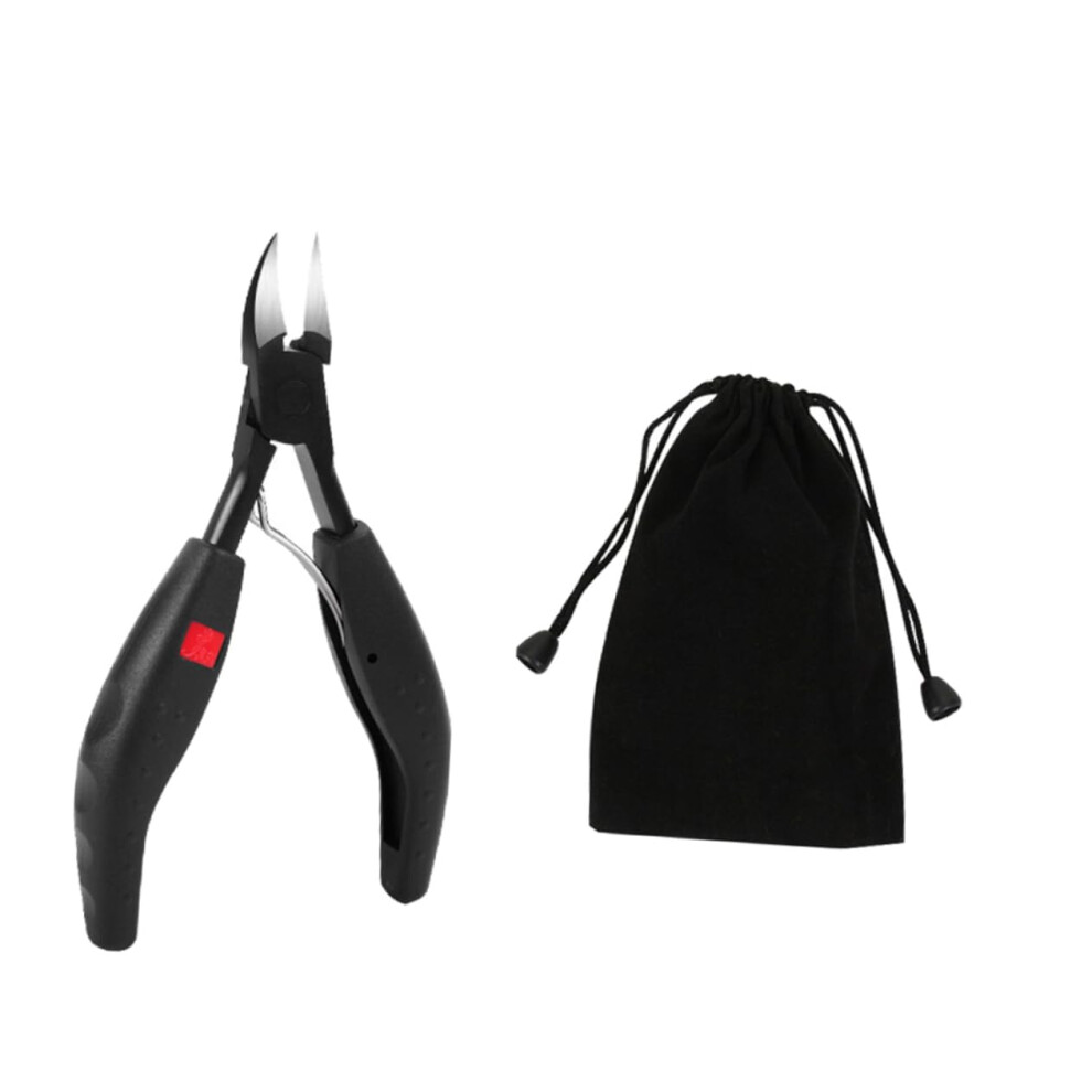 Stainless Steel Toenail Nipper with Cuticle Cutter for Precise Nail Trimming and Pedicure Care