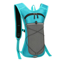 Hydration Backpack with Reflective Strips, Weatherproof Nylon, Adjustable Straps for Hiking and Cycling Sky Blue