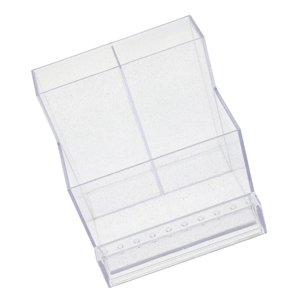 Nail Drill Bits Holder Dustproof Organizer Box for Manicure Supplies and Polishing Heads Storage