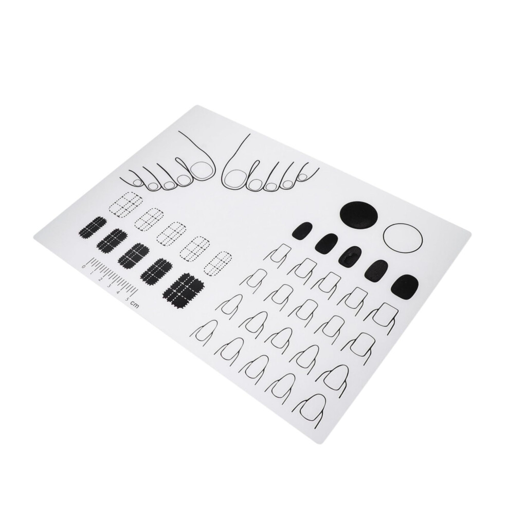Acrylic Nail Practice Mat with Waterproof Reusable Silicone Surface for Beginners and Professionals