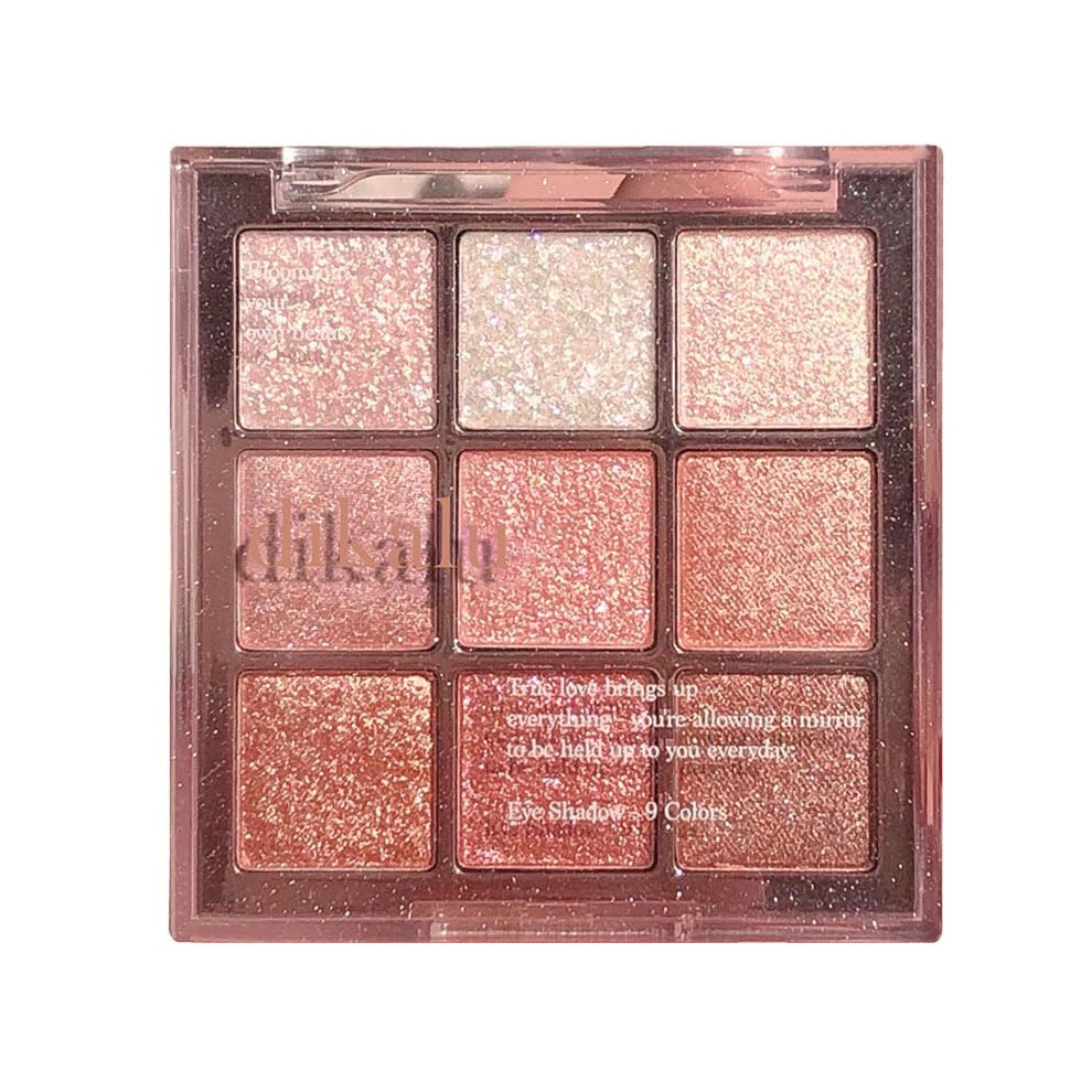 9 Color Eyeshadow Palette with Matte and Shimmer, Long Lasting Waterproof  Pigment