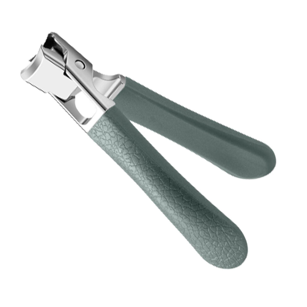 Green Toenail Clippers For Thick Nails With Wide Curved Jaw And Ergonomic Antislip Grip,