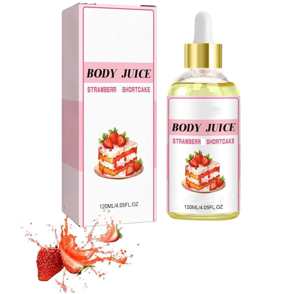 Body Oil for Women Strawberry Scent 120ml Lightweight Hydrating Formula Fast Absorbing