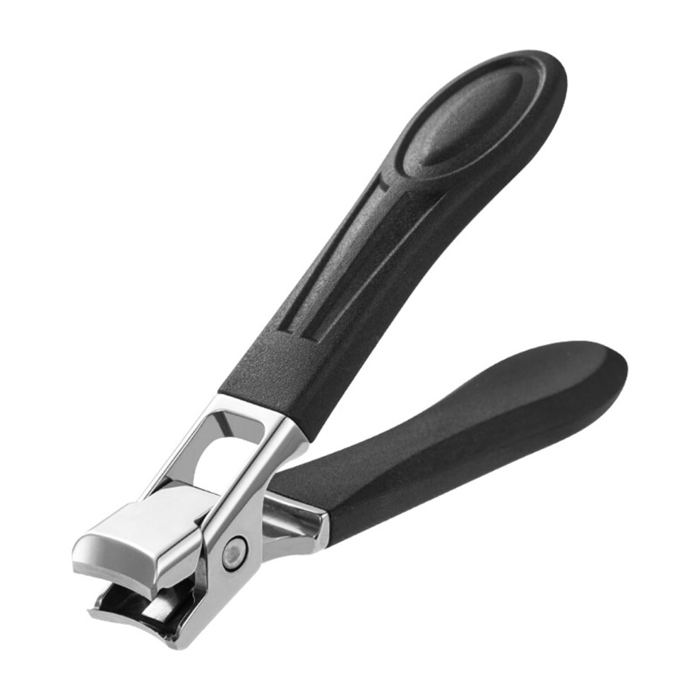 Black Toenail Clippers For Thick Nails With Wide Jaw And Ultra Sharp Edges, BuiltâIn Catcher,