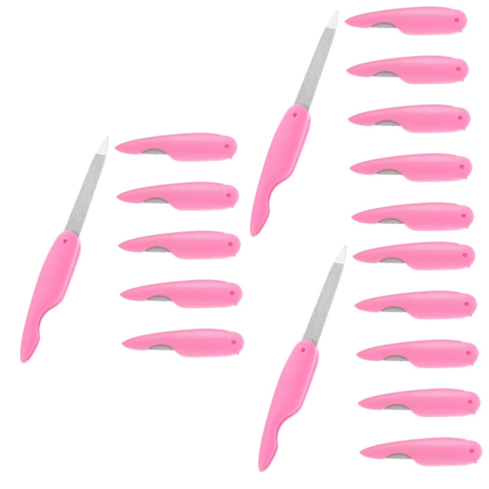 18pcs Durable Metal Nail File Set with DoubleSided Polishing for Manicure Pedicure TravelFriendly