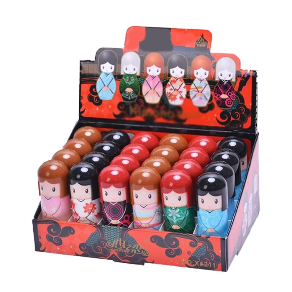 Lip Balm for Dry Lips with Deep Hydration, Doll Shaped Lip Moisturizer Stick Removes Dead Skin