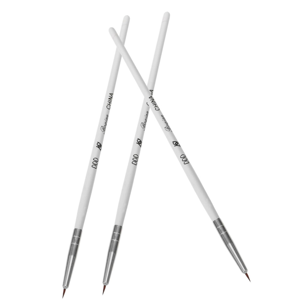3pcs Gel Nail Art Brush Set with Precision Liner Tip for Professional Nail Design