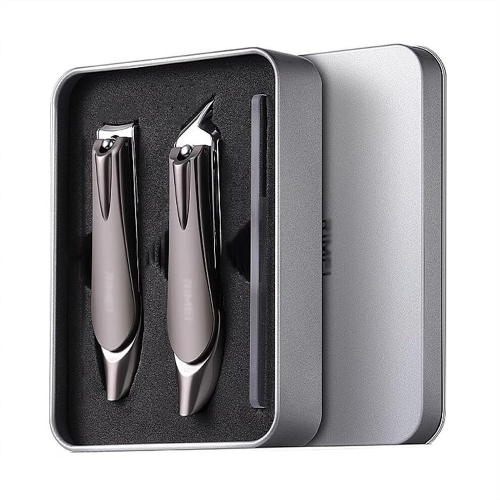 Nail Clippers Set Stainless Steel Manicure and Pedicure Kit with Angled Cutter and Glass File