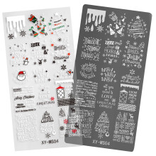 Christmas Nail Stamping Plates with Snowflake Designs, Winter Holiday Nail Art Stencils for Women
