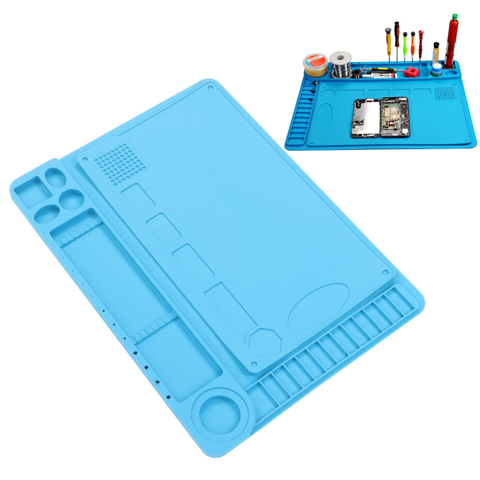 2Pcs Silicone Soldering Mat Heat Resistant Repair Pad With Scale For Electronics 4271381077783