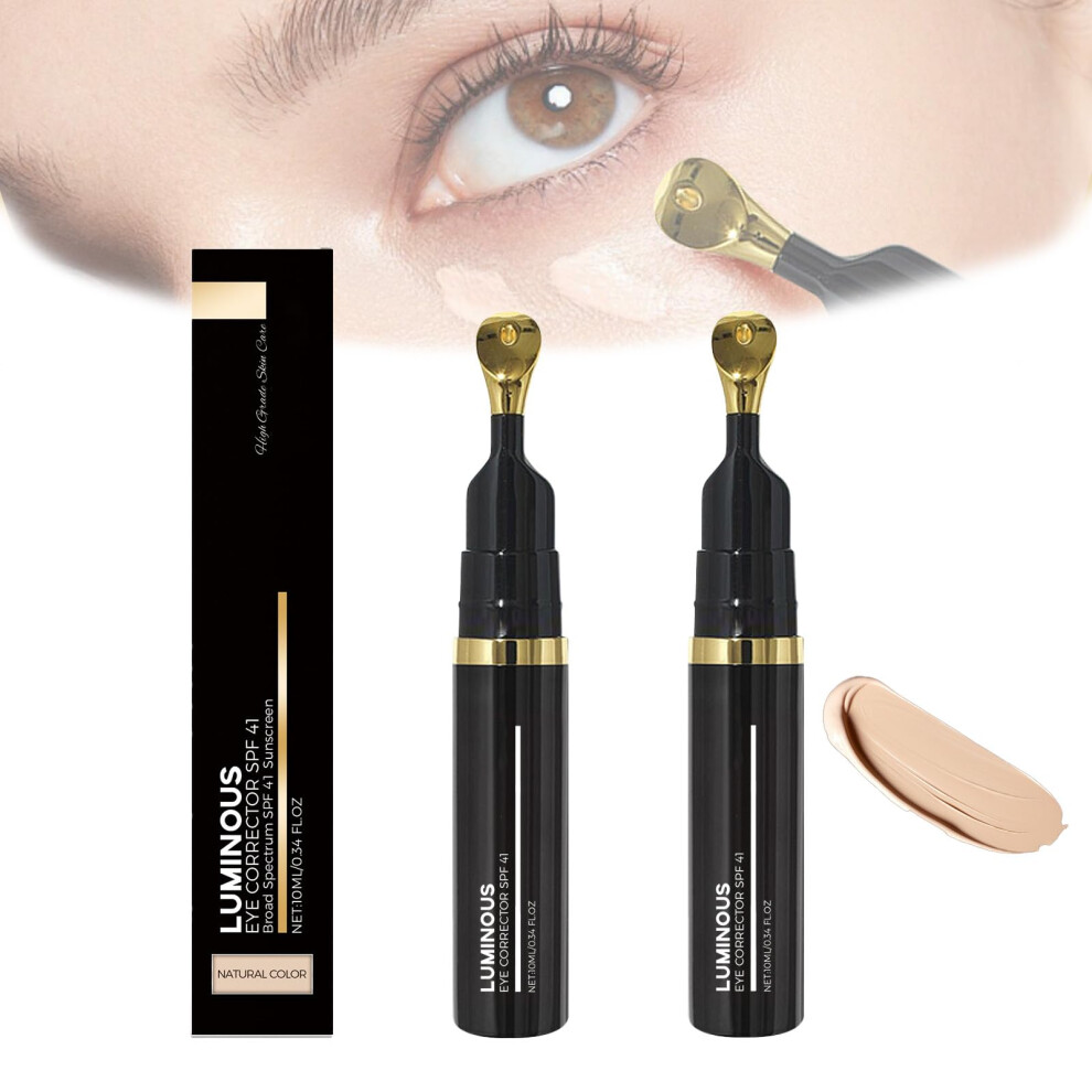 Dark/Cream Under Eye Corrector Spf 41 Twopack, Brightening Circle Concealer, Hydrating Antiaging