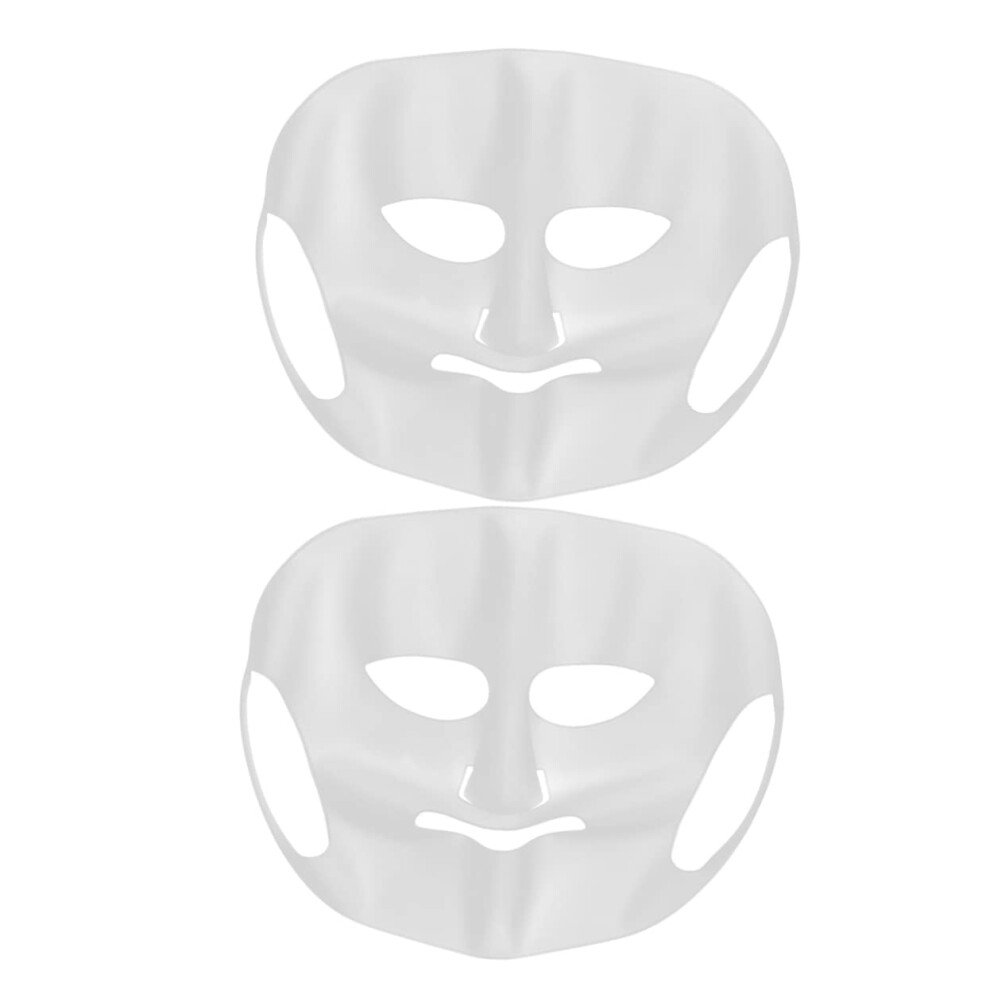 Silicone Face Mask Cover 5pcs Moisture Lock Ear Hanging Reusable Sheet Mask for Skincare Spa