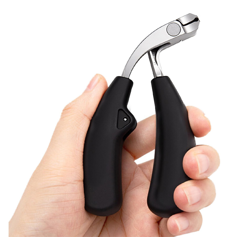 Silver Toenail Clippers For Seniors Thick Nails With Ultra Sharp Stainless Blades And Wide Jaw