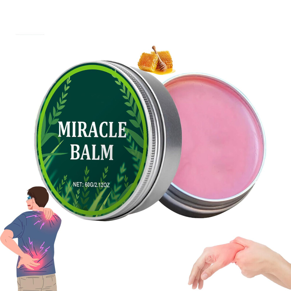 Miracle Balm Joint Pain Relief Cream with Fast Absorbing Natural Formula for Back Hands Feet 1PCS