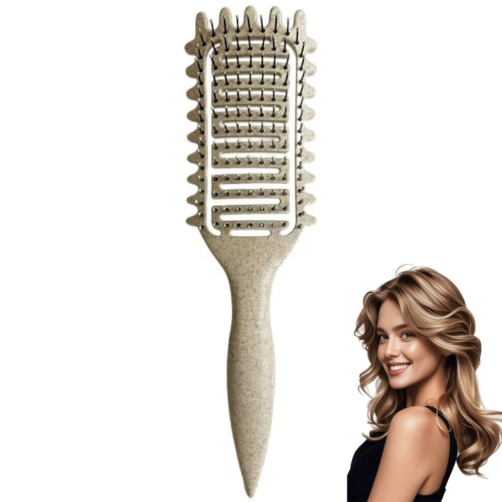 Curl Defining Brush for Curly Hair with Vented Design, Faster Blow Dry, Detangling for Thick Hair