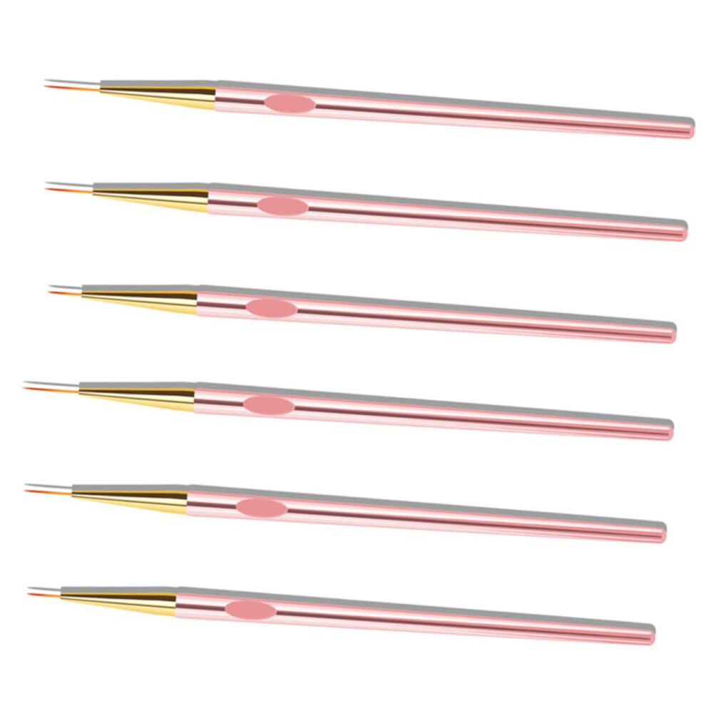 6pcs Precision Nail Art Liner Pens and Dotting Tools Set with Fine Tips and Comfortable Grip