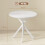 Homcom (White) HOMCOM 80cm Round Dining Table, Industrial Kitchen Table with Steel Legs 3