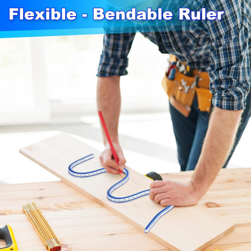 24 Inch Flexible Curve Ruler with Dual Scale Inches and Centimeters Soft Plastic 2
