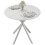 Homcom (White) HOMCOM 80cm Round Dining Table, Industrial Kitchen Table with Steel Legs 2