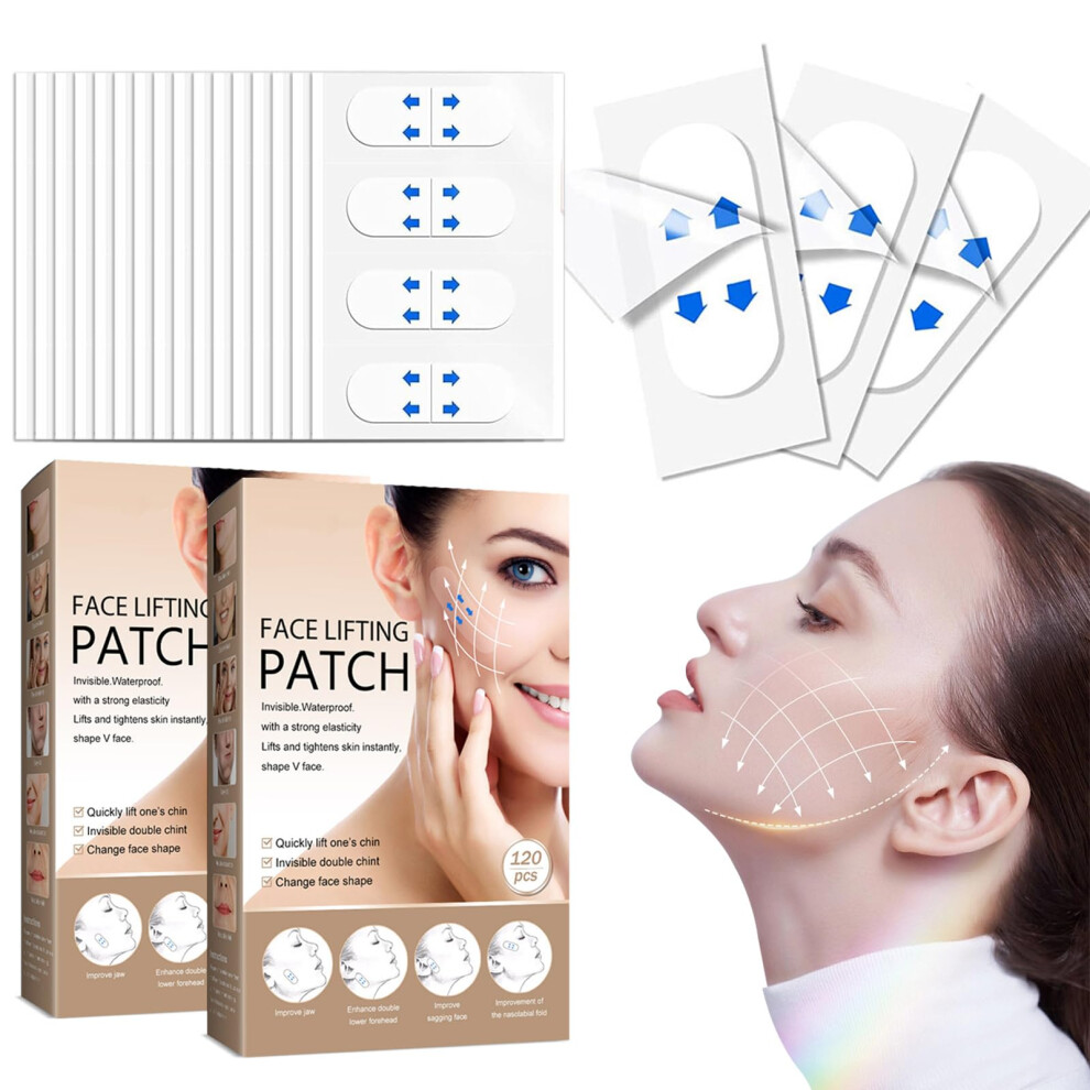 240PCS Invisible Face Lift Tape for Double Chin, Instant Skin Lift Waterproof Under Makeup