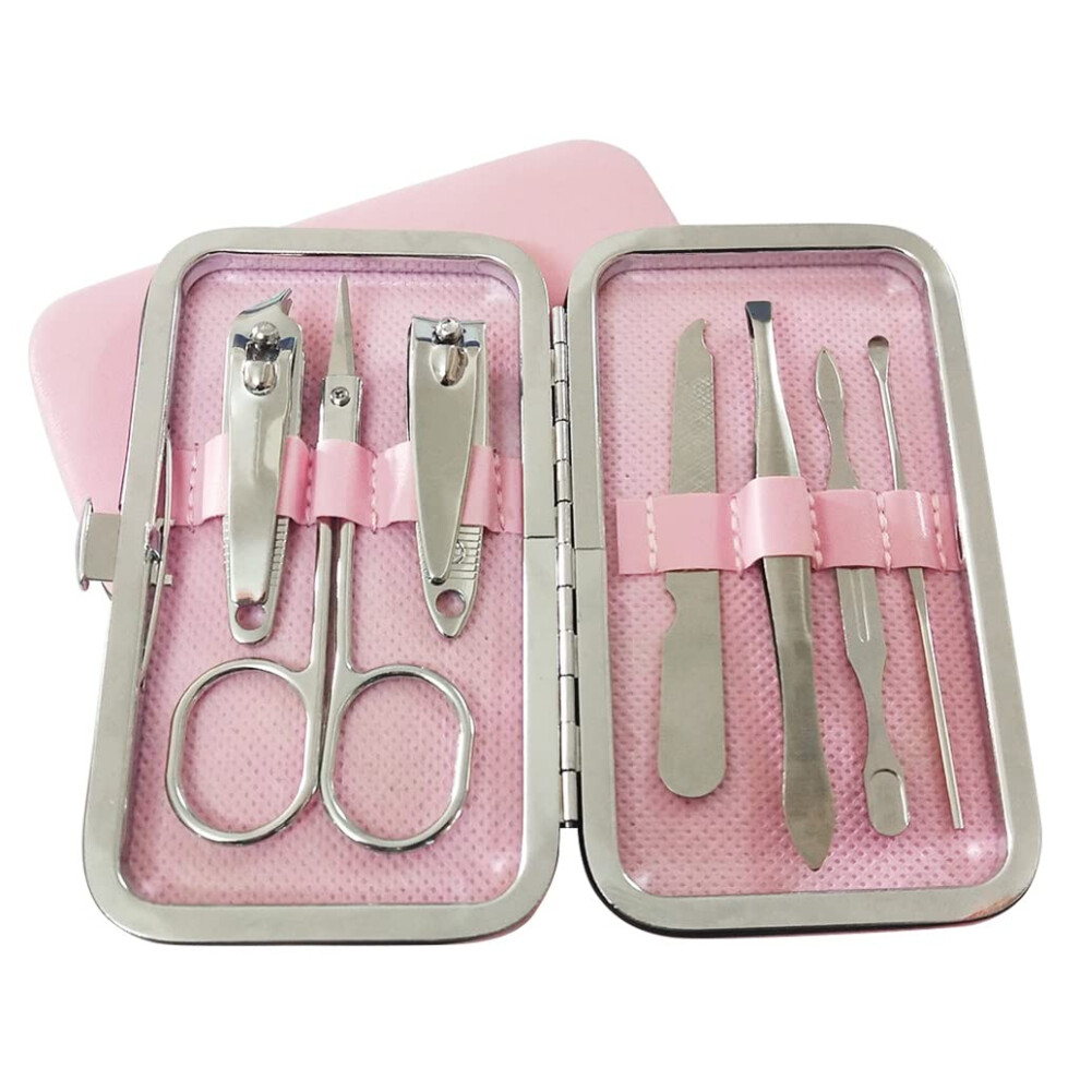 Manicure Pedicure Kit with Precision Cutting Blades, Compact Travel Size Nail Grooming Set