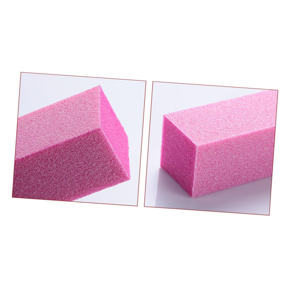 Pink 10Pcs Nail Buffer Block Sponge File For Gentle Buffing And Smooth Polish Finish
