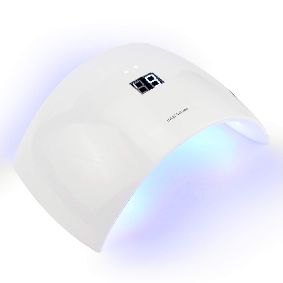Professional 24W UV LED Nail Lamp with Dual Wavelength, Fast Curing Gel Nail Dryer for Home and Salon