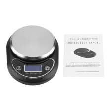 Balança de cozinha digital de alta precisão com medição de peso de 1g para cozinhar, assar e usar em casa. Design em aço inoxidável.