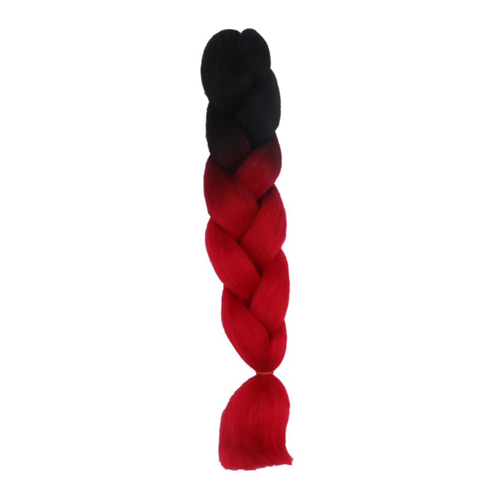 Unisex Braided Ponytail Extension With Gradient Ombre Synthetic Long Braid Hairpiece Natural Texture