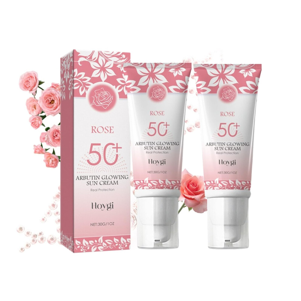 Cream Japanese Sakura Sunscreen Spf50 Pa+++ Nongreasy Waterresistant Facial And Body 2Pcs