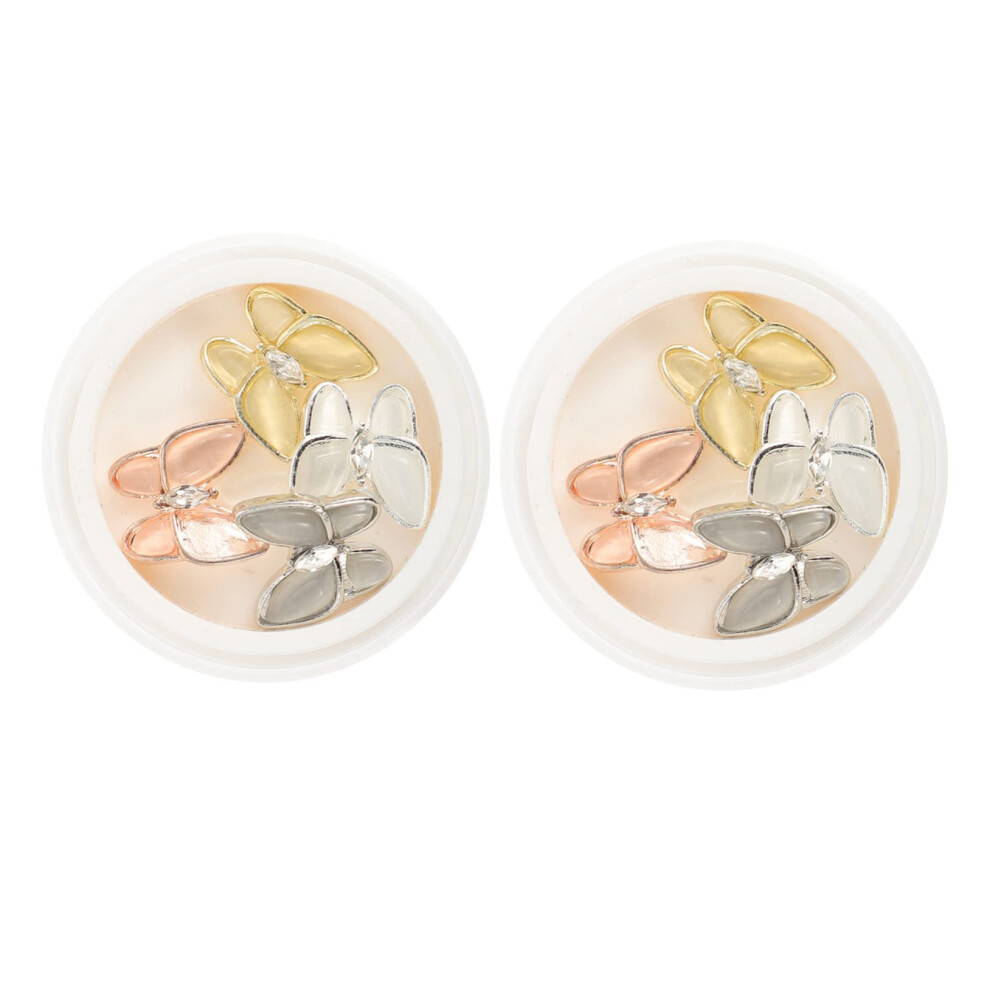 Elegant Japanese Butterfly Nail Art Charms Opal Zircon Decorations for DIY Manicure and Salon