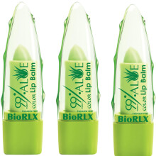 Aloe Vera Lip Balm 99% Pure Natural Moisturizing Lip Care Tinted Hydration Pack of 3