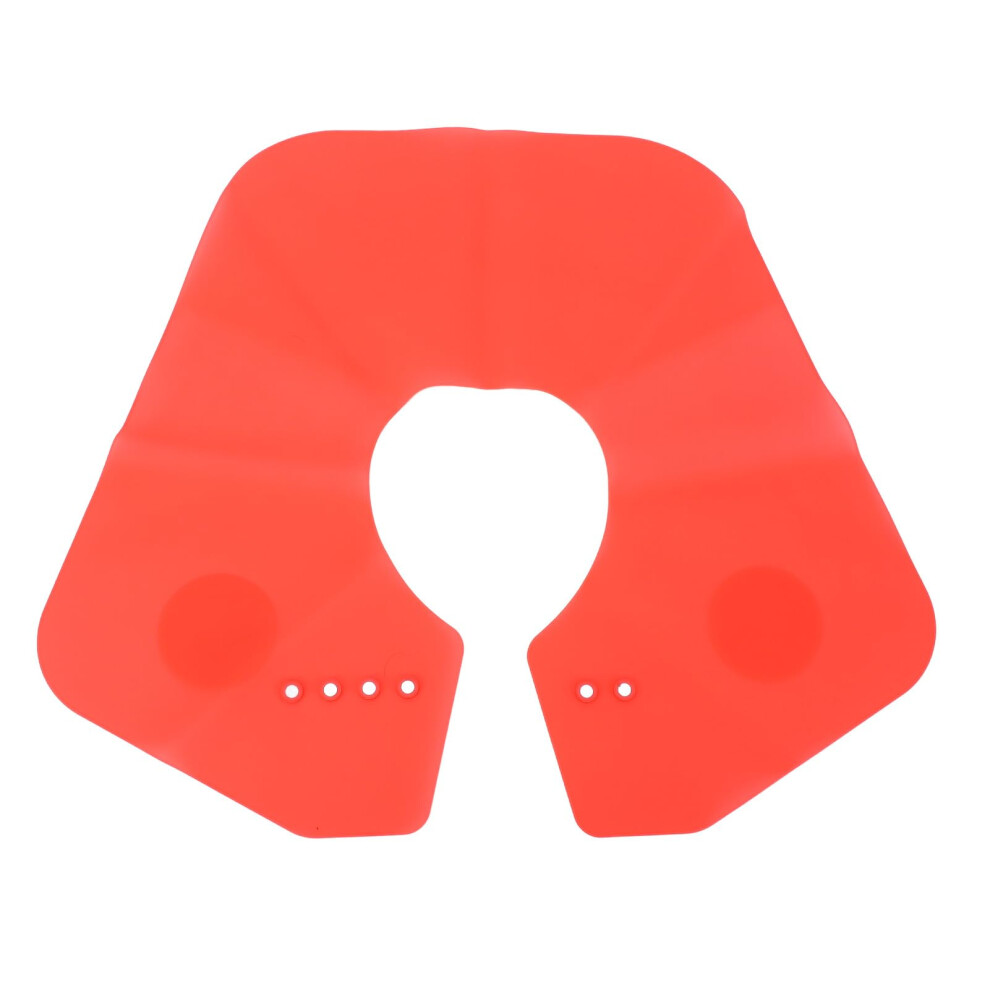 Hair Cutting Cape Silicone Barber Neck Collar with Magnetic Closure Weighted Front for Salon Red